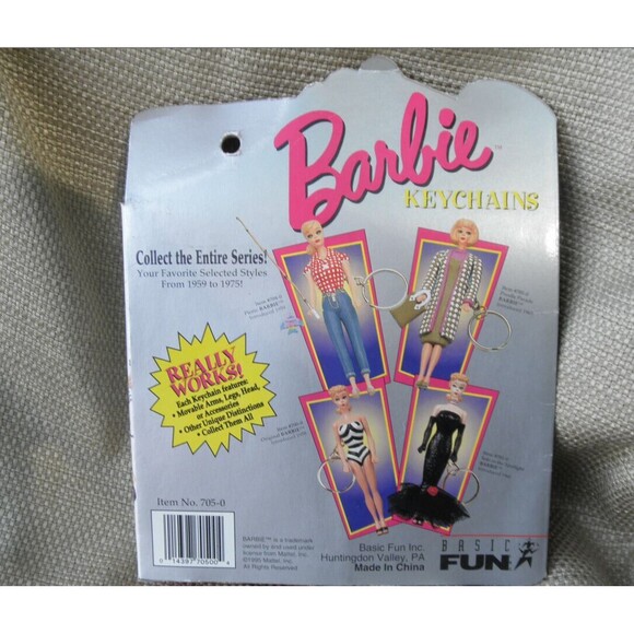 NEW 1995 VINTAGE by BASIC FUN #705-0, BARBIE POODLE PARADE MODEL KEYCHAIN (4") - Picture 8 of 8